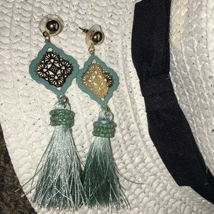 Teal Earrings-gift- never worn